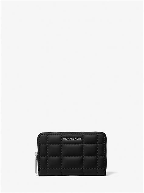 michael kors small quilted leather wallet|michael kors oversized wallet.